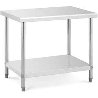 Royal Catering Edelstahl-Arbeitstisch - 100 x 70 cm 250 kg Tragkraft