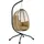 oval Beige 1-Sitzer mit Gestell