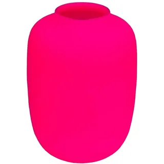 Designer XXL Vase pulverbeschichtet Handarbeit Glasvase Mundgeblase Dekoration Deko TischvaseLimitiert 35cm (Neon Pink)