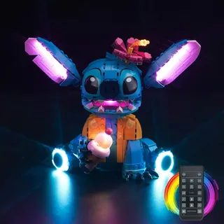 LocoLee Licht Kompatibel mit Lego Stitch, Nur Lichter Set - Kein Modell, F V Licht BeleuchtungSet Compatible with Lego 43249 Disney Stitch