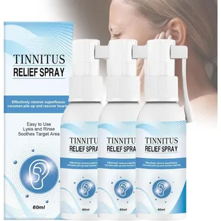 Tinnitus Relief Spray, Tinnitus Spray, Tinnitus Ear Drops, Tinnitus Relief for Ringing Ears, Anti Tinnitus Earwax Removal Spray, Anti Tinnitus Treatments Spray (3 Pcs)