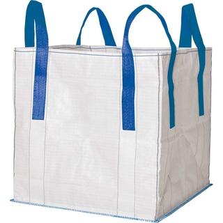 Safetytex Big Bag mit Cross-Corner Schlaufen - 90 x 90 x 90 cm - Tragfähigkeit 1500kg - Entsorgung Bags Schüttgutbehälter - BigBag - Big Pack Transportsack (1 Stück)