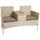 Polyrattan Gartenbank 2-Sitzer 120 x 60 x 85 cm Beige