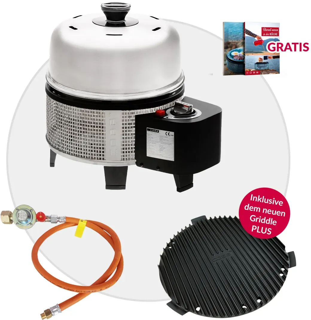 COBB Gas DELUXE 2.0 Grill Multifunktionsküche inkl. Adapter 2m für 5kg - 11kg Fl...