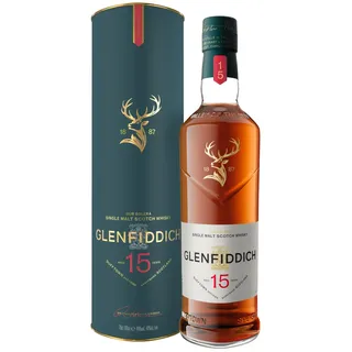 Glenfiddich 15 Years Old Single Malt Scotch Solera Reserve 40% vol 0,7 l Geschenkbox