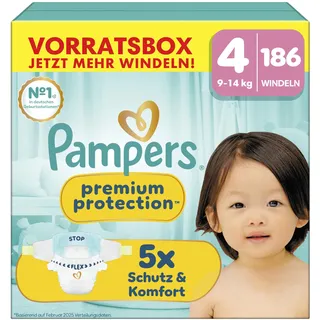 Pampers Premium Protection Gr. 4 (9-14 kg) 186 St.