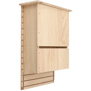 Jiawu Fledermaushaus-Bausatz, Großes Fledermaushaus aus Holz für den Außenbereich, Einstöckiger Fledermauskasten Zum Landen, Künstlicher Fledermausquartier Zum Anlocken von Fledermäusen