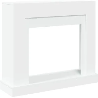 vidaXL Kaminumrandung Weiß 100x30x87,5 cm Holzwerkstoff