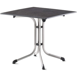 Sieger Boulevard-Klapptisch mit vivodur-Platte 80 x 80 x 73 cm graphit/schieferdekor anthrazit
