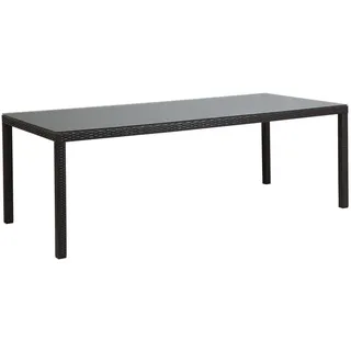 Beliani Gartentisch 220 x 100 x 74 cm Dunkelbraun