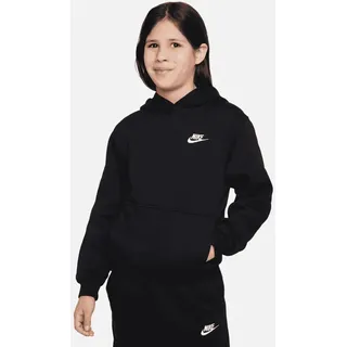 Nike Sportswear Club Fleece Hoodie Kinder 010 black/white M 137-147 cm