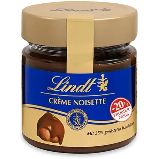 Lindt Schokolade - Brotaufstrich Crème Noisette, Promotion | 220 g | Haselnusscrème mit aromatischem Kakao und 25% gerösteten Haselnüssen | Schokoladengeschenk