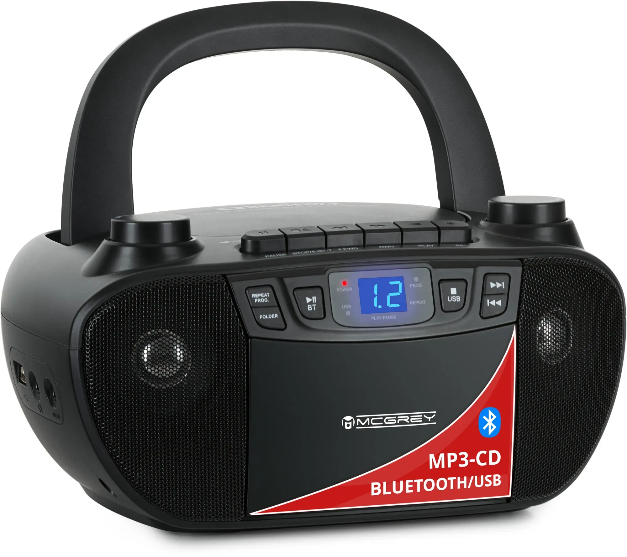 McGrey CDB-1016U BK Boombox mit Kassette, Bluetooth und USB