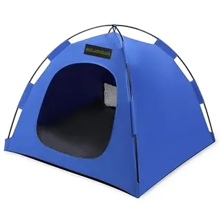 SOLAPOLLO Haustier Zelt Nester, Katze und Hund Zelt,Vier Jahreszeiten Universal, Abnehmbar, Faltbar, Tragbar, Outdoor Reise Sonnenschirm(Blau, S)