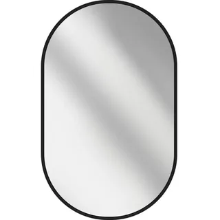 EMKE Emke, Spiegel, Badspiegel Oval 40*60cm, HD Wandspiegel für Badezimmer/Flur, Vertikal/Horizontal,Schwarzer Rahmen (45 x 60 cm)
