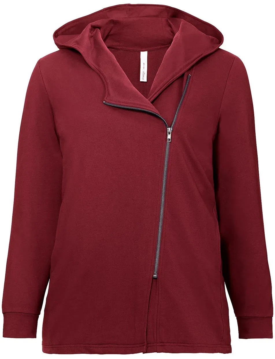 Longsweatjacke - bordeauxrot - 40/42