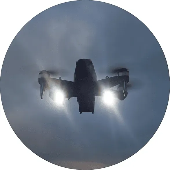 ROBOTERWERK MONA 500 Dual, für DJI FPV Drohnen Beleuchtungssystem, Schwarz