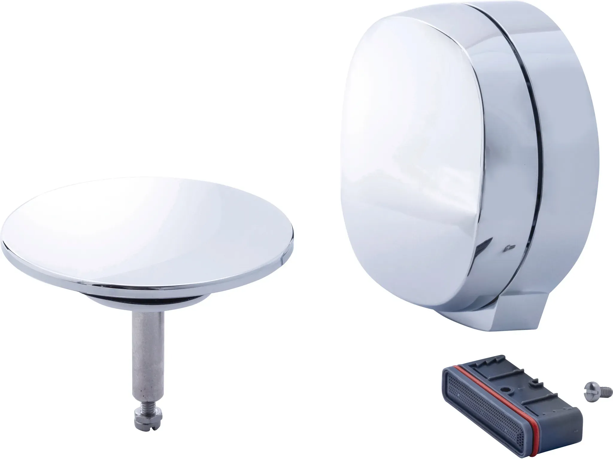 Duravit Ausstattungs-Set, inklusive Drehgriff und Abdeckung Wanneneinlauf, 792524000001000, Farbe: Chrom Hochglanz