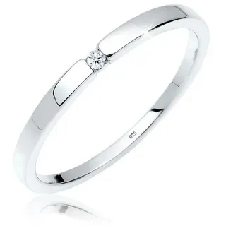 Elli DIAMONDS Ring 925 Sterling Silber Verlobungsring in Weiß | Gr.: 52