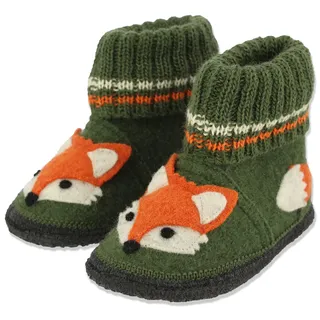 Beck Jungen Hausschuh Fuchs, Grün, 26 EU