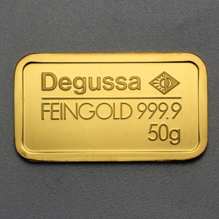 Goldbarren 50g DEGUSSA Resale