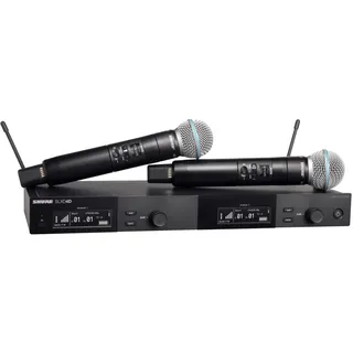 SHURE SLXD24DE/Beta 58 H56, 2-Kanal-Drahtlossystem mit 2 SLXD2/B58A Handsendern, 518-562 Mhz