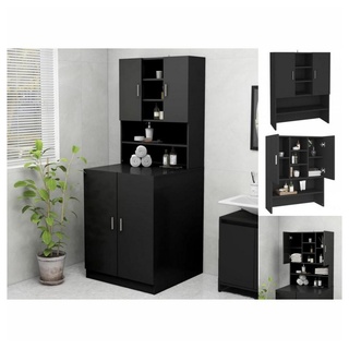 vidaXL Waschmaschinenschrank Schwarz 70,5x25,5x90 cm