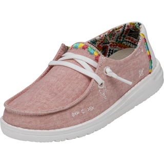 Hey Dude Wendy Youth Boho Moc Toe Shoes, Rose, 36 EU