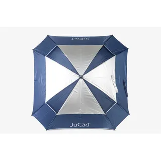 JuCad Teleskop-Golfschirm Windproof mit Schirmstift - Blau-Silber - Blau-Silber