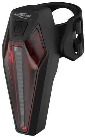 Ansmann Fahrradlicht LED-Rückleuchte mit Bremslicht-Funktion, wiederaufladbar, StVO zugelassen, inkl. Universalhalterung