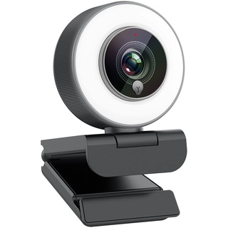 Webcam für Game-Streaming 1080p/eingebauter Einstellbarer Ringlicht/Autofokus (AF) Streamer Webcam für Xbox One-Gamer, Facebook und YouTube Streamer