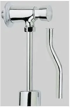 Urinal Druckspüler verchromt mit 1/2 Wasserzulauf-Anschluss von oben"