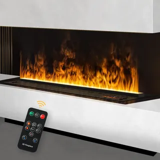 Mexhom Elektrokamin, 3D Wasserdampfkamin mit Fernbedienung, Realistische Flammenfarbe, 80cm