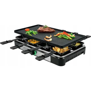 Adler AD 6616 Raclette Elektrogrill | Tisch | 1400 w | schwarz/Edelstahl