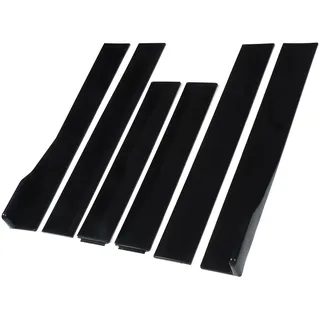 Asixxsix Auto Seitenschweller, 2.2m Universal Schwarz Seitenschweller ABS Schutz Erweiterung Rocker Splitter mit 6 Seitenschweller und 26 Befestigungsschrauben
