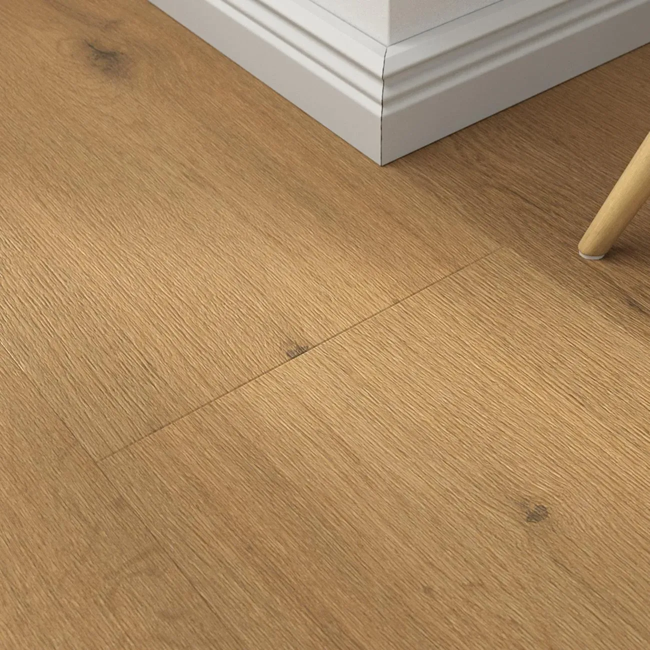 Klick-Vinyl Eiche Royal braun – inkl. Dämmung & Fußleisten