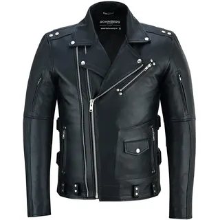 Bohmberg Lederjacke Herren MAXX Echtleder Klassiker Schwarz Biker Leder Jacke Motorrad Chopper Gr.M - M