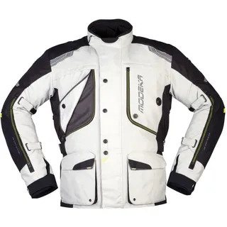 Modeka Aeris, Textiljacke - Hellgrau/Schwarz - L