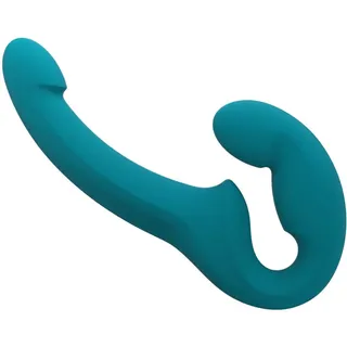 FUN FACTORY Doppeldildo SHARE LITE (Deep Sea Blue), Ultraleichter Strapless Strap-On Dildo für Paare – 100% medizinisches Silikon, Made in Germany - hochwertig & hautfreundlich