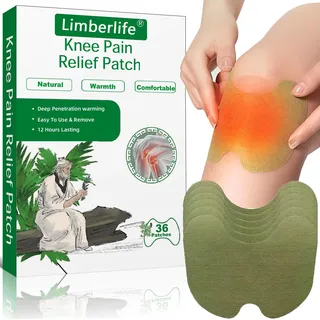 Pain Relief Patch, 36 Stück Knie Schmerzlinderung Patch, Wermut Herbal Knee Patch, Knie Aufkleber Selbstklebende Wärmepflaster für Knie Nacken Schulter
