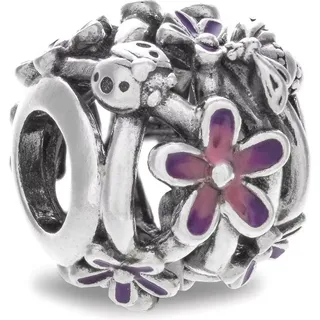 Pandora Charm Openwork Violette Daisy, silber