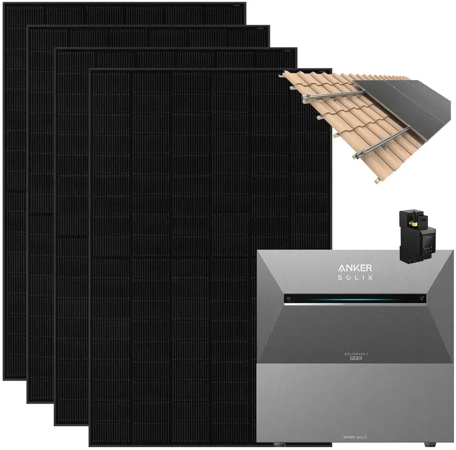 Anker SOLIX Solarbank 3 Pro 1.820 W Balkonkraftwerk mit Smart Meter,  IP65mit 1x BP2700 (Dachziegel)