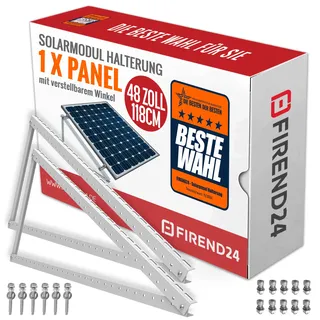 2x PV Halterung 118cm Solarpanel Solarmodul 0°-90° Aufständerung Photovoltaik 0%