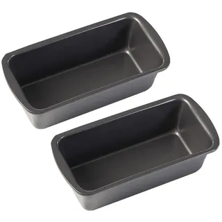 MEIYAXINWIN 2 Stk Edelstahl Brotbackform, 19x9x6cm Klein Kastenform Kuchen Backform Rechteckig Kastenform Brot Brotbackformen mit Antihaftbeschichtung Brotformen zum Backen für Backofen, Ninja Heißluftfritteusen