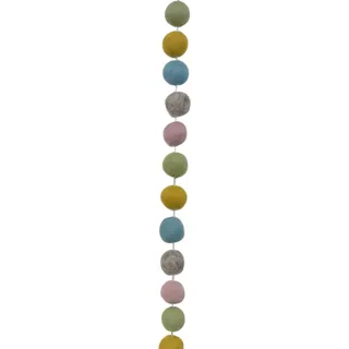 Frida Feeling Fair-Trade Filz-Girlande „Kugeln“ | DEKO-HÄNGER | Dekoration | EDLES NATURPRODUKT | Fairtrade | Pom Pom Girlande | 5 LÄNGE ca. 150 cm (Pastellkreide)
