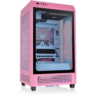 Thermaltake The Tower 200 Mini-Tower Mini-ITX Gehäuse mit Sichtfenster pink