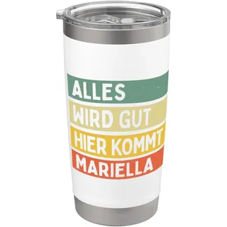 Alles Wird Gut Hier Kommt Mariella Retro Vintage Vorname Doppelwandiger Edelstahl-Thermobecher