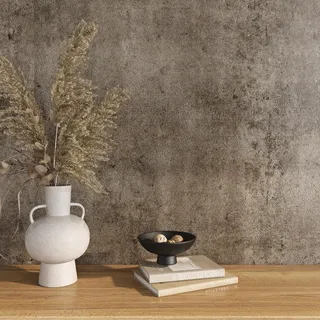 Livelynine Selbstklebende Tapete Betonoptik Braun Gold Tapete Selbstklebend Wohnzimmer Schlafzimmer Klebefolie Möbel Retro Möbelfolie Selbstklebend Betonoptik Schrank Komode Folie für Möbel 40CMx2M