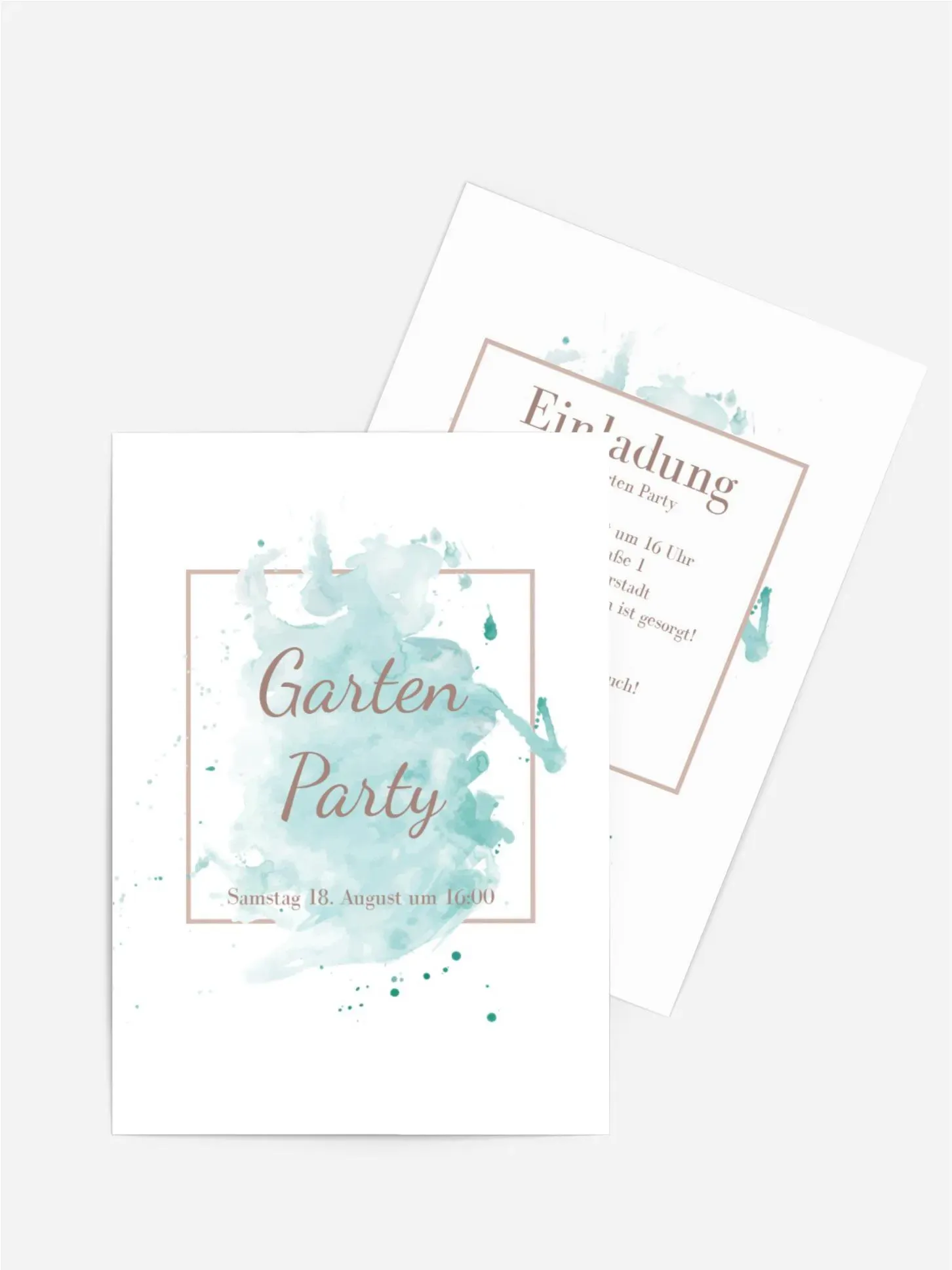 Einladungskarten Gartenparty selbst gestalten mit Spruch und Fotos im Onlinedesigner bei Meine-Kartenmanufaktur.de