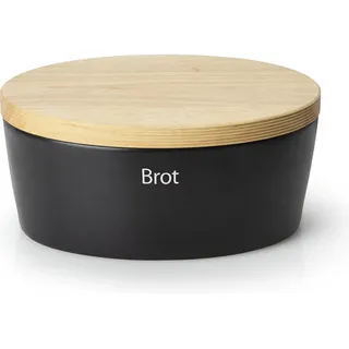 oval 30 cm matt schwarz